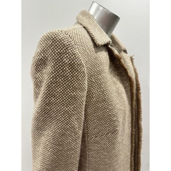 JULIANA COLLEZIONE Jacket Womens Sz 8 Virgin Wool Angora Camel Blazer - Picture 4 of 10
